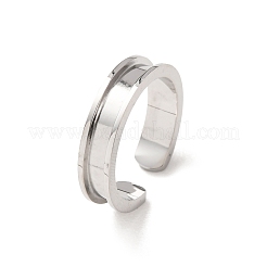 304ステンレススチールカフオープンリング  ステンレス鋼色  5mm  内径：17.4mm&nbsp;SA-CBACA70-01B-P