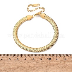 Браслеты-змейки из нержавеющей стали 304 для женщин&nbsp;BJEW-M096-03G