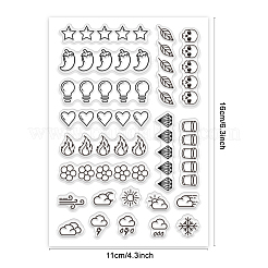 ПВХ пластиковые прозрачные штампы DIY-WH0631-0674