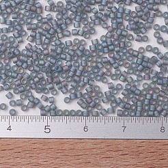 MIYUKIデリカビーズ  シリンダー  日本製シードビーズ  11/0  （db0863)マット透明グレーab  1.3x1.6mm  穴：0.8mm  約2000PCS /ボトル  10 G /ボトル&nbsp;SEED-JP0008-DB0863