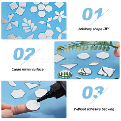 210 шт. 7 стиля стеклянной зеркальной мозаичной плитки DIY-OC0011-76