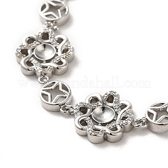 Изготовление браслета-цепочки из латуни со стразами&nbsp;BJEW-B077-02C