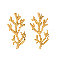 Orecchini a perno da donna in acciaio inossidabile 304 a forma di corallo.&nbsp;WGF2D78-01