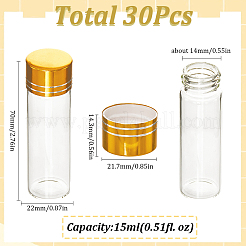 30 шт. прозрачные стеклянные бутылки-контейнеры для бусин&nbsp;CON-SC0001-15B-04
