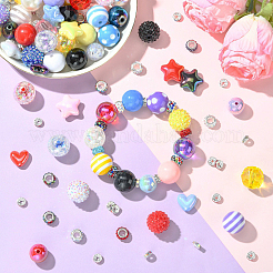 24шт 12 стиля непрозрачные акриловые бусины&nbsp;MACR-YW0004-70