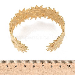 Браслеты-манжеты из нержавеющей стали 304 для женщин&nbsp;LS-BJEW-P364-01A-G