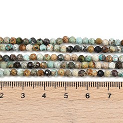 Хубэй природных бирюзовый бисер нитей&nbsp;LS-G-L628-B02-3mm-02