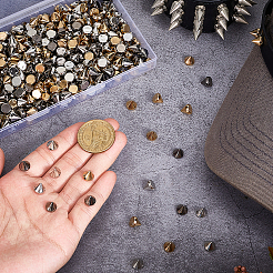 450 шт. 3-х цветные шипы из смолы с винтовой фиксацией&nbsp;RESI-PH0002-52