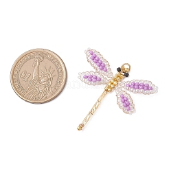 Подвески в виде стрекоз из стеклянных бусин&nbsp;PALLOY-MZ00983-05