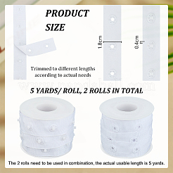 5 ярд полиэстеровой ленты для пришивания кнопок&nbsp;DIY-OC0014-49A