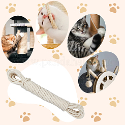 50м круглый витой джутовый шнур OCOR-WH20006-14B