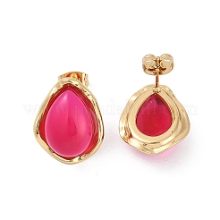 Серьги-гвоздики из нержавеющей стали 304 с ионным покрытием (IP)&nbsp;EJEW-Z068-36G-01