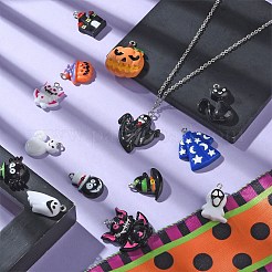 34шт 17 стиля непрозрачные подвески из смолы&nbsp;RESI-CJ0003-05