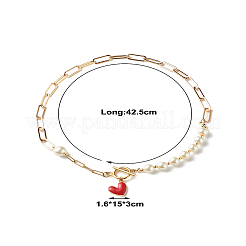 Стеклянные под жемчуг бисера ожерелья X1-NJEW-TA00004