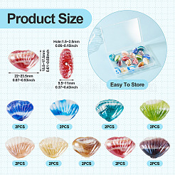 18шт 9 цвета бусины лэмпворк ручной работы&nbsp;LAMP-TA0001-99