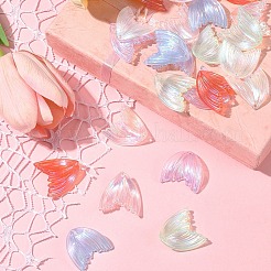 24шт 6 цвета УФ-покрытием Радужные радужные прозрачные акриловые подвески PACR-FS0001-02