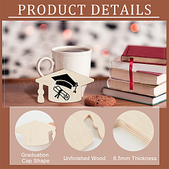 Необработанные чистые листы из натурального дерева под покраску WOOD-WH0126-01