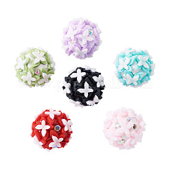 6 Stück 6 Farben handgefertigte Polymer Clay Strass- und Harzperlen&nbsp;CLAY-TA0002-10