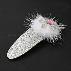 Рождественская снежинка блестящая ткань Гретель с заколками для волос из искусственной кожи PHAR-G006-06P