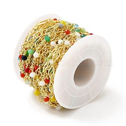Catena a maglie in foglia di ottone ecologica fatta a mano&nbsp;CHC-E023-15G