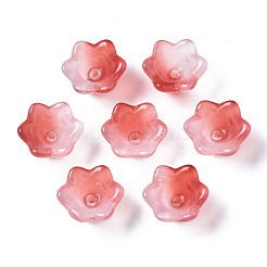 Прозрачные двухцветные стеклянные бусины GLAA-Q089-002B-006