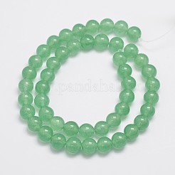 Hebras de abalorios jade naturales & teñidas de malasia&nbsp;LS-G-A146-8mm-A04