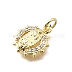 Латунные микро проложить кубического циркония подвески KK-P336-04B-G