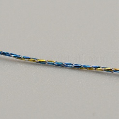 3プライポリエステル糸  中国語結びコード  編まれたブレスレットのネックレスの作成のため  カラフル  0.2mm  約109.36ヤード（100m）/ロール&nbsp;OCOR-WH0079-82A-03