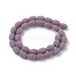 Бусы из натуральной лавы G-F671-03A-03