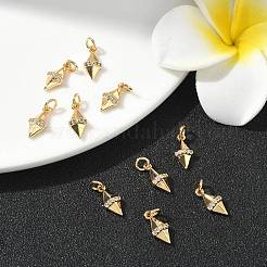 Pendentifs en laiton Shegrace avec micro-pavé de zircone cubique transparente&nbsp;XGRQ3D851-485G