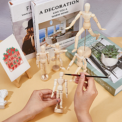 3 стиль незаконченная пустая деревянная кукла DIY-FH0006-97