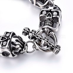 Bracciali a maglie in acciaio inossidabile 304&nbsp;BJEW-L631-15AS