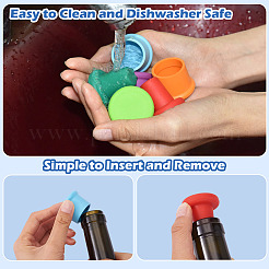 14шт. 14-х видов силиконовая пробка для бутылки&nbsp;AJEW-TA0002-54