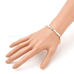 Bracciali elasticizzati con perle di perle naturali&nbsp;BJEW-JB05539-02