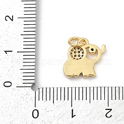 Pendenti in ottone con zirconi cubici e smalto&nbsp;KK-U062-37G-02