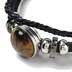 Bracciali multistrato in occhio di tigre naturale&nbsp;BJEW-Q337-01H