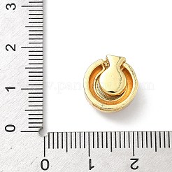 Магнитные застежки из латуни с микропейвом и прозрачным кубическим цирконием&nbsp;KK-Z139-01G-03