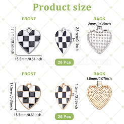 52шт 2 стиля подвески из сплава с эмалью&nbsp;ENAM-NB0002-29