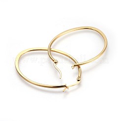 201 серьги-кольца из нержавеющей стали&nbsp;LS-EJEW-A053-06A-G