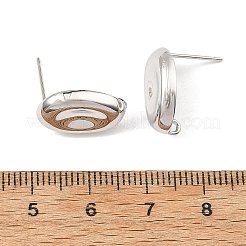 Componenti per orecchini a perno in ottone Shegrace&nbsp;XGRQ6M759-908P