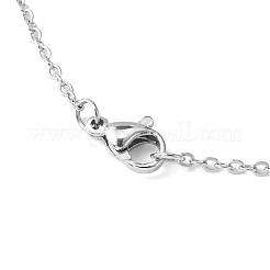 Ожерелье с подвеской в виде шляпы ведьмы из натуральных и синтетических драгоценных камней NJEW-JN04386