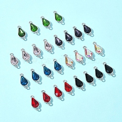 28 шт. 7-цветные литые стеклянные звенья/соединители&nbsp;GLAA-FS0001-94