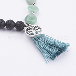 Braccialetti di fascino della nappa&nbsp;BJEW-P186-F06