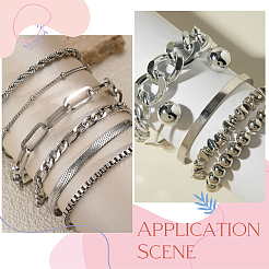 2 ensemble de 2 bracelets et joncs en alliage pour femmes&nbsp;BJEW-SP0001-34A