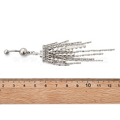 Сплав кристалл горный хрусталь подвеска изогнутая штанга живот кольца AJEW-R007-04P-03