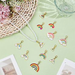 24 pz 12 stili lega smalto arcobaleno ciondolo decorazioni&nbsp;HJEW-PH02481