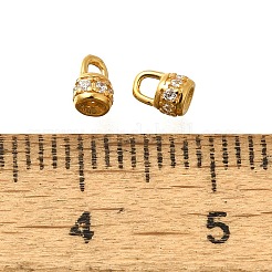 925 серебряный наконечник для шнура с микропаве из прозрачного кубического циркония STER-B006-01G