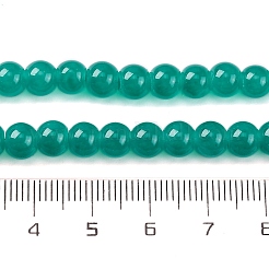 Выпечки окрашены имитация нефрита стекловолокна круглый шарик DGLA-XCP0001-22