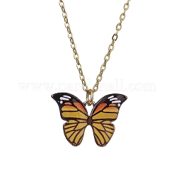 Колье с подвеской из сплава эмали NJEW-JN04584