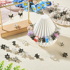 30 pz 3 stili di perline europee in lega di stile tibetano a forma di fiore&nbsp;FIND-TA0010-83